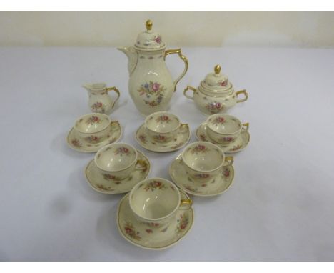 Rosenthal Sanssouci coffee set to include coffee pot, milk jug, sugar bowl and six cups and saucers