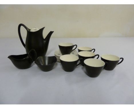 Midwinter Nature Study coffee set, to include coffee pot, milk jug, sugar bowl, cups and saucers (15)