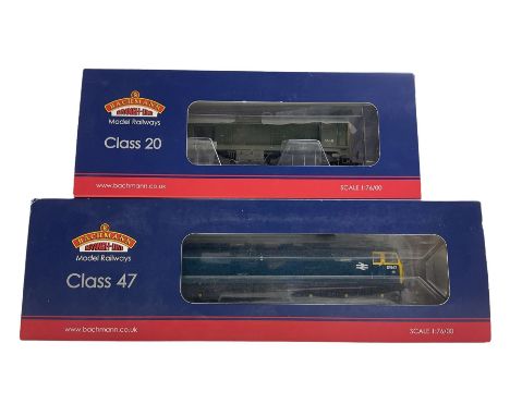 Two Bachmann '00' gauge diesel locomotives, 32-034A Class 20 20141 and 32-805 Class 47 D1547 (2)