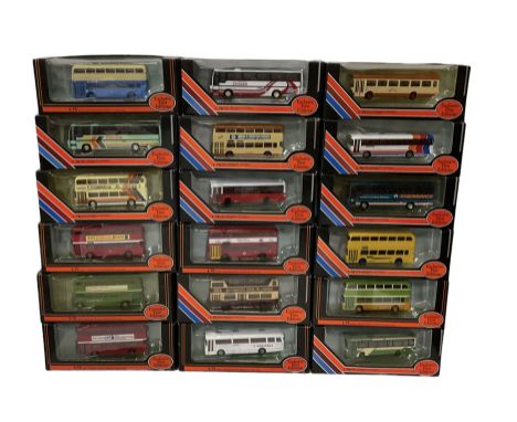 Eighteen Exclusive First Editions 1:76 scale diecast buses and coaches, boxed (18)