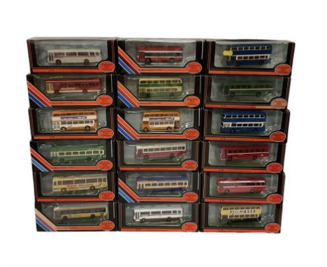 Eighteen Exclusive First Editions 1:76 scale diecast buses and coaches, boxed (18)