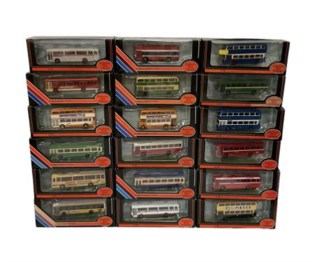 Eighteen Exclusive First Editions 1:76 scale diecast buses and coaches, boxed (18)