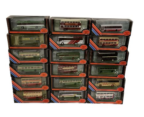 Eighteen Exclusive First Editions 1:76 scale diecast buses and coaches, boxed (18)