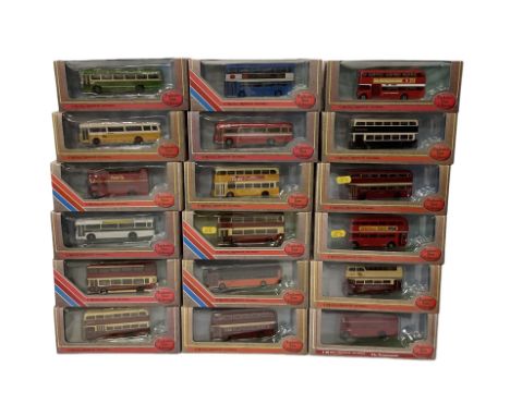 Eighteen Exclusive First Editions 1:76 scale diecast buses and coaches, boxed (18)