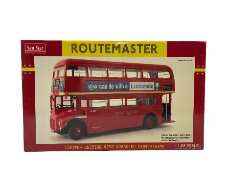 Sun Star Routemaster limited edition 1:24 scale bus 2908: RM 870 - WLT 870: The first production Routemaster with a Leyland e