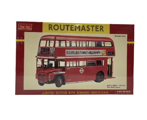 Sun Star Routemaster limited edition 1:24 scale bus 2913: RM21 - VLT 21 The GLC years, boxed