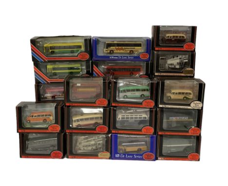 Twenty-six Exclusive First Editions 1:76 scale diecast buses and coaches, boxed (26)