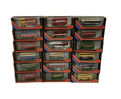 Eighteen Exclusive First Editions 1:76 scale diecast buses and coaches, boxed (18)