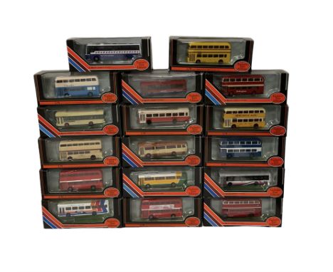 Seventeen Exclusive First Editions 1:76 scale diecast buses and coaches, boxed (17)