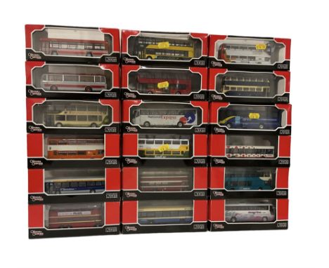 Eighteen Corgi The Original Omnibus Company Limited Edition 1:76 scale buses and coaches, boxed (18)