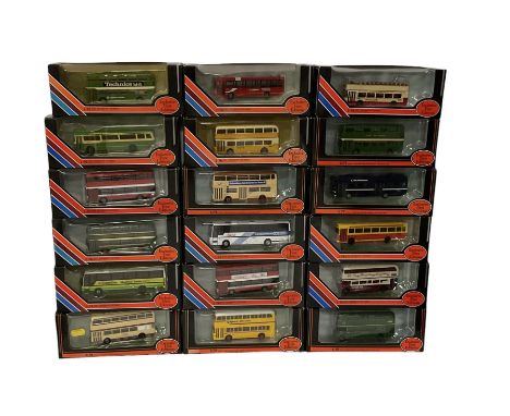 Eighteen Exclusive First Editions 1:76 scale diecast buses and coaches, boxed (18)