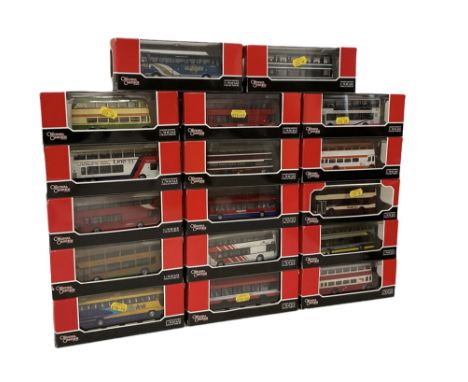 Eighteen Corgi The Original Omnibus Company Limited Edition 1:76 scale buses and coaches, boxed (18)