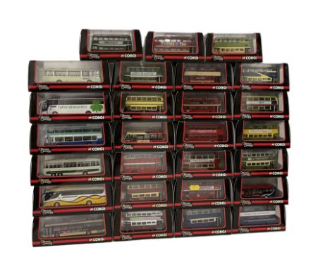 Twenty-seven Corgi The Original Omnibus Company Limited Edition 1:76 scale buses and coaches, boxed (27)