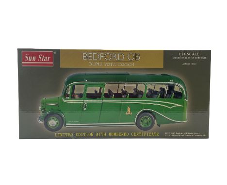 Sun Star Bedford OB limited edition 1:24 scale Duple Vista Coach 5003: 1947 Bedford OB Duple Vista - FOT 214 King Alfred Omni