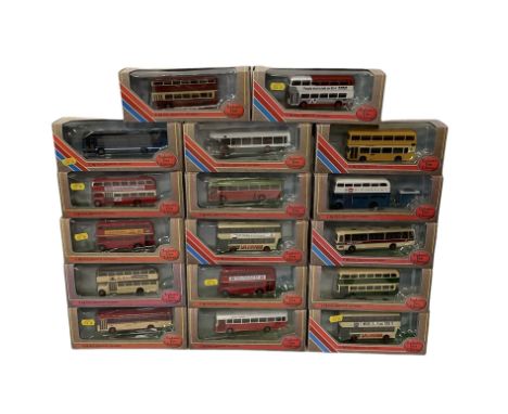 Eighteen Exclusive First Editions 1:76 scale diecast buses and coaches, boxed (18)