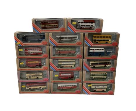 Eighteen Exclusive First Editions 1:76 scale diecast buses and coaches, boxed (18)