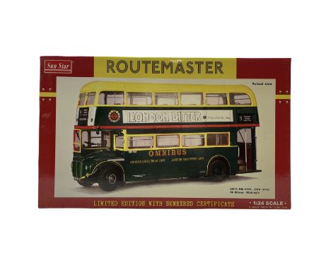 Sun Star Routemaster limited edition 1:24 scale bus 2907: RM 2191 - CUV 191C: Shillibeer - Watney's, boxed