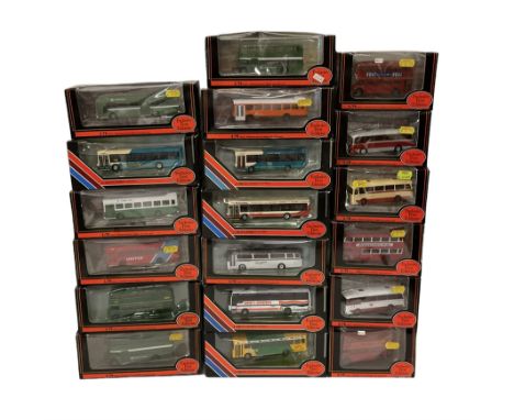 Twenty-nine Exclusive First Editions 1:76 scale diecast buses and coaches, including two box sets, boxed (29)