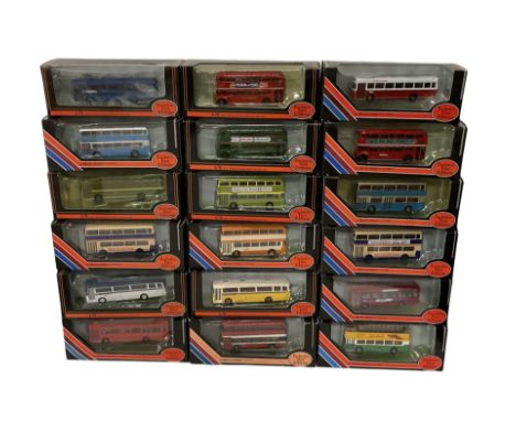 Eighteen Exclusive First Editions 1:76 scale diecast buses and coaches, boxed (18)