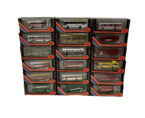 Eighteen Exclusive First Editions 1:76 scale diecast buses and coaches, boxed (18)