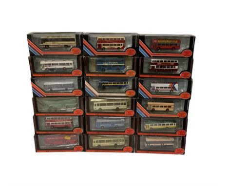 Eighteen Exclusive First Editions 1:76 scale diecast buses and coaches, boxed (18)