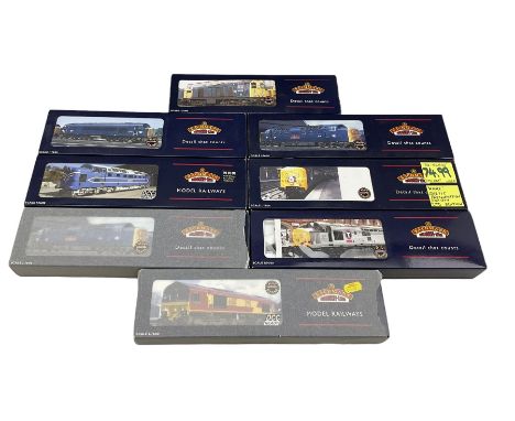 Eight Bachmann '00' gauge locomotives, 32-525W Royal Highland Fusilier 55 019, 32-521 NRM Deltic Prototype, 32-525A The King'