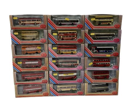 Eighteen Exclusive First Editions 1:76 scale diecast buses and coaches, boxed (18)