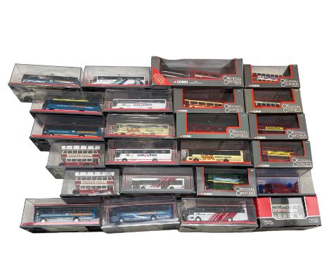 Twenty-four Corgi The Original Omnibus Company 1:76 scale buses and coaches, mostly Limited Edition (24)