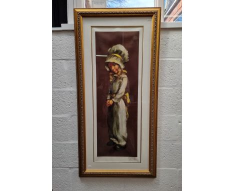 Barry Leighton Jones, young girl, signed and inscribed, colour print, I.101 x 33.5cm.&nbsp; 