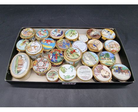 Twenty five enamel boxes, to include examples by Halcyon Days.&nbsp;&nbsp; 
