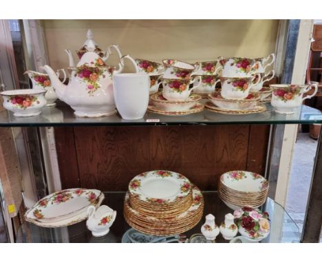 A Royal Albert 'Old Country Roses' pattern part tea and dinner service.&nbsp; 
