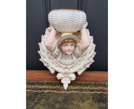 A rare Victorian Royal Worcester wall pocket,&nbsp;No.1063, (restoration), 27cm high.&nbsp; 