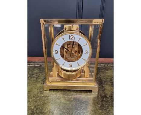 A Jaeger Le Coutre brass Atmos clock, No.564140.&nbsp; 