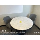 Round Conference Table + Two Chairs