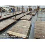(5) Order Picker Wood Deck Cart 4'W x 8' L