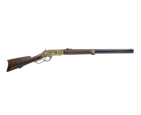 A fine and rare relief-engraved .44 (R.F.) 'Model 1866' lever-action rifle by Winchester, no. 38894B (circa 1870)The 'Third M