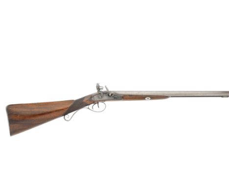 An 18-Bore Flintlock D.B. Sporting Gun  By J. Edmunds, Late 18th CenturyWith rebrowned twist sighted barrels (some old pittin