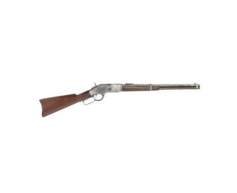 A .44-40(Smooth) 'Model 1873' lever-action saddle-ring carbine by Winchester, no. 292659BThe 'Third Model' receiver with dust