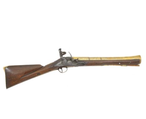 A Rare Irish Brass-Barrelled Flintlock BlunderbussBy Duffy, Dublin, Mid-18th CenturyWith three-stage barrel flared at the muz