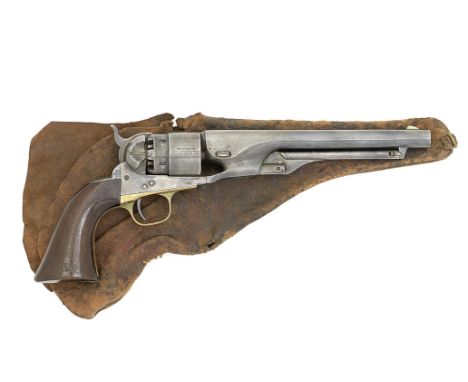 A Colt 1860 Model Army Percussion Revolver No. 78976 For 1862With blued sighted barrel with New-York address, rebated cylinde