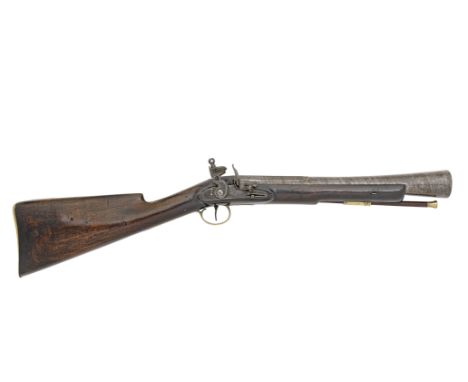 An Irish Flintlock BlunderbussBy Calderwood Of Dublin, Early 19th CenturyWith twist two-stage barrel flared towards the muzzl