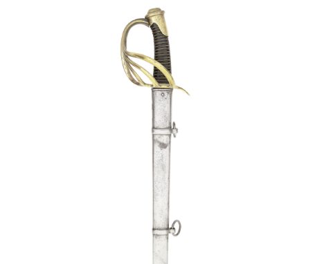 A French 1816 Model Cuirassier's SwordThe Blade Dated 1813With tapering fullered blade stamped with inspector's marks on one 