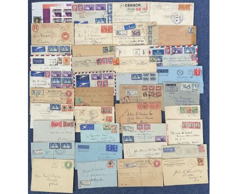 36 Vintage Commonwealth Postal Covers With Vintage stamps and Postmarks. All autographed items come with a Certificate of Aut