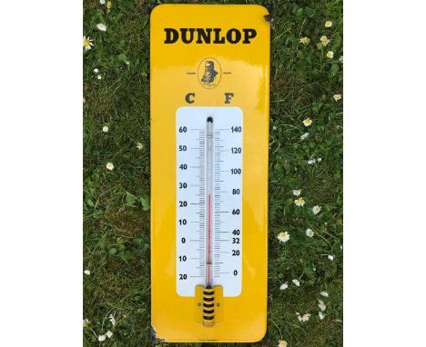A Dunlop enamel thermometer, Dutch, in excellent condition, 8 x 23".