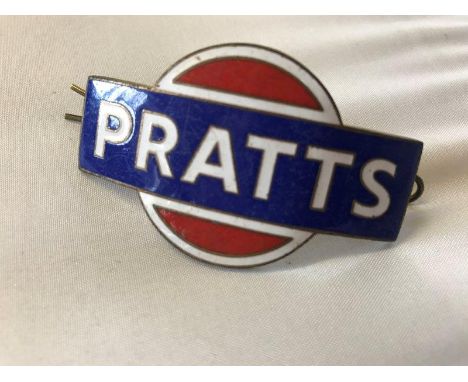 A Pratts enamel cap badge. 