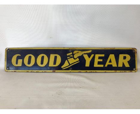 A Goodyear enamel sign, 22 x 4", possibly of more recent manufacture.