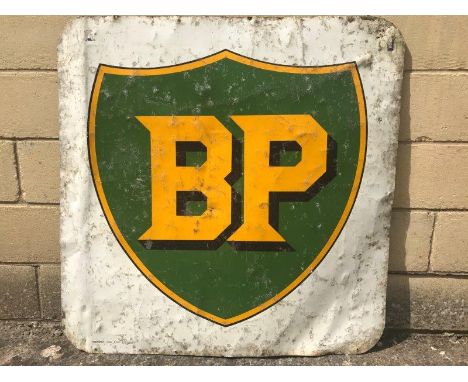 A BP aluminium advertising sign, 30 x 30".