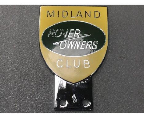 A Midland Club Rover Owner's part enamel badge. 
