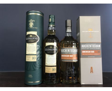 AUCHENTOSHAN AMERICAN OAK
Active. Dalmuir, Dunbartonshire.
Matured in first fill bourbon casks. 700ml, 40% volume, in carton.