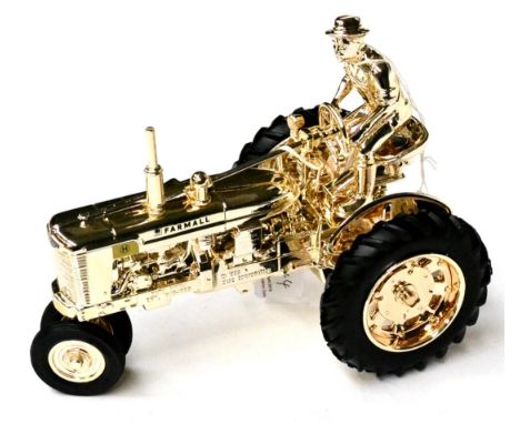 Ertl 50th Anniversary Farmall H Tractor With Farmer No.1 Of 1100 Produced in gold finish (E-G, some chipping to seat)